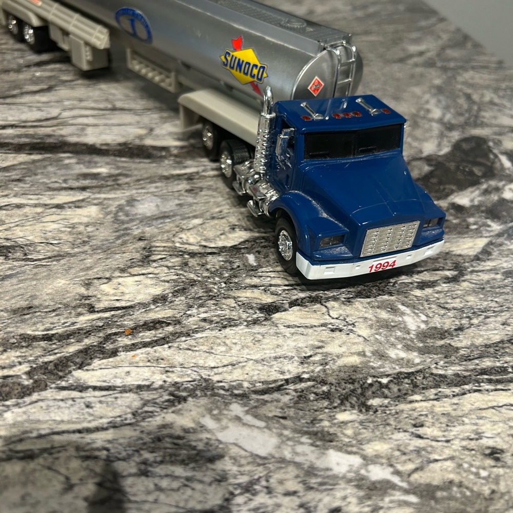 Sunoco Blue and Silver Toy Truck